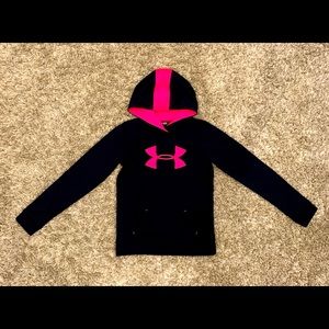 GIRLS UNDER ARMOUR FLEECE STORM BIG LOGO HOODIE